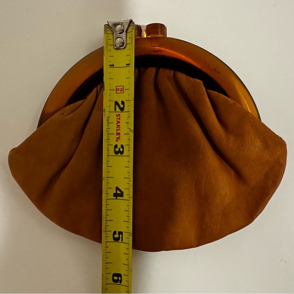 Vintage 50s 60s Budd Genuine Leather & Lucite Coin Purse - Inwood, Long Island - Picture 10 of 12